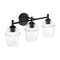 Designers Fountain Summer Jazz 24 in. 3-Light Matte Black Vanity Light with Clear Glass Shades for Bathrooms D310M-3B-MB - alternate 4